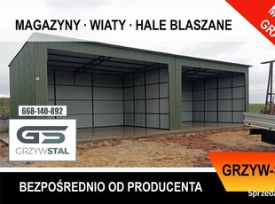 D42 Garaż Blaszany - Garaże Blaszane - Wiaty - Hale - Magazyny - GRZYWSTAL