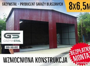 Garaż Blaszany 8x6.5m - Garaże Blaszane , Wiaty , Hale - GRZYWSTAL