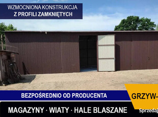 Garaż Blaszany /Wiata Blaszana / Magazyn / Blaszany/ Hala - GRZYWSTAL