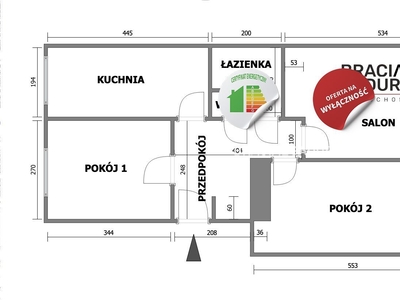 Oświęcim Chemików, osiedle Budowlanych Dąbrowskiego, 60,00 m