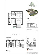 Nowe mieszkanie - 44m2, 2 pokoje II piętro, balkon