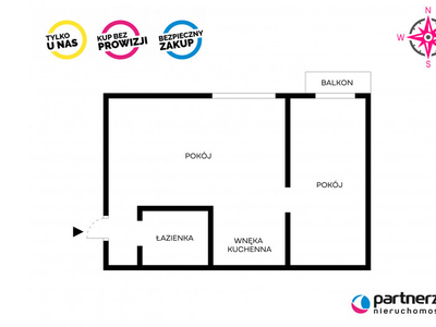 Mieszkanie na sprzedaż 34,50 m², piętro 3, oferta nr PAN500741