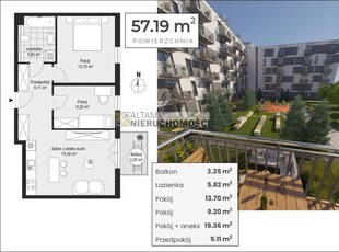 Nowe! 3pok. 57m² Ip. Balkon wsch. Nowe Miasto 0%