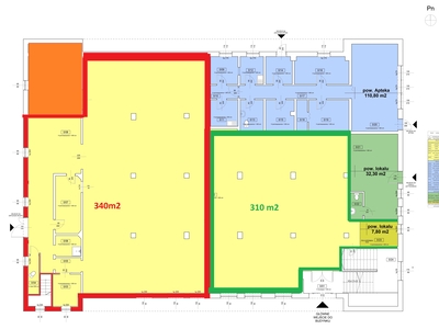 Lokal pow. 310m2 parter w centrum Osiedla Młodych 1