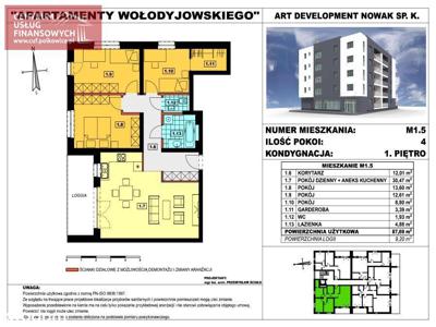 Deweloperskie-4 pok.-87,69 m2, Wołodyjowskiego, Po