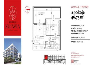 3-pokojowe mieszkanie 59m2 + balkon