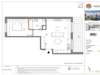 2 pok. Ostatnie Piętro LOGGIA 9m2 - METRO