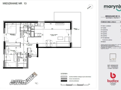 3-pokojowe mieszkanie 66m2 + balkon Bez Prowizji