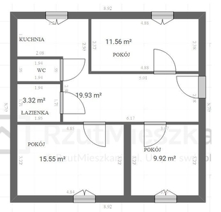 Mieszkanie na sprzedaż Północ / 3 pokoje 61,4 m2