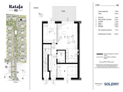 Apartament 8A parter 67m2+ogródek 120m2