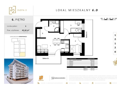 Złota 2 | 6D - 42,44 m2