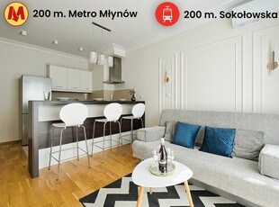 Mieszkanie 2 pok. 42m2 - 200 m Metro Młynów - od 1.03 - ul. Sokołowska