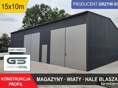 Duży Garaż Blaszany / Wiata / Magazyn/ Hala/ BLASZAK – GRZYWSTAL