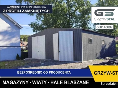 Garaż Blaszany Grafitowy -BLASZAK/MAGAZYN - HALA- Wiata – GRZYWSTAL