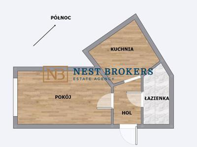 Mieszkanie na sprzedaż 1 pokój Kraków Mistrzejowice, 20,41 m2, parter