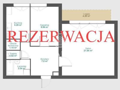 Mieszkanie na sprzedaż 2 pokoje Bydgoszcz, 48,63 m2, 1 piętro