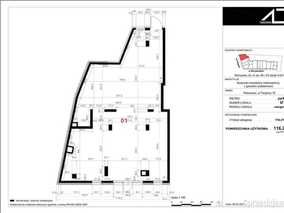 Lokale usługowe Apartamenty Targowa 10 (116,21m2) GASTRO