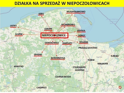 Niepoczołowice, Kaszuby, działka budowlana pod zabudowę jedn