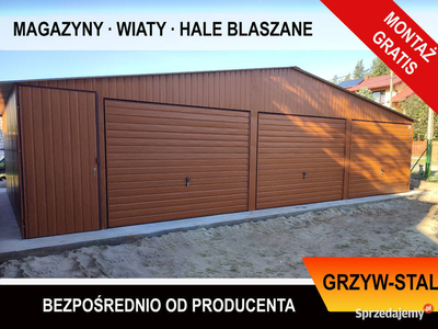 Duży Garaż Blaszany Złoty Dąb / Blaszak – GrzywStal