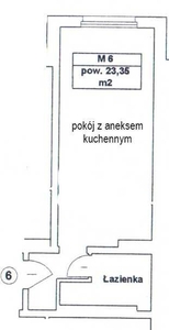 PRZETARG Wyrska, Łaziska Górne, pokój z aneksem kuchennym 23,35 m2