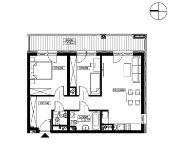 Mieszkanie 2-pok, 35,71m², Gliwice Waliszewskiego