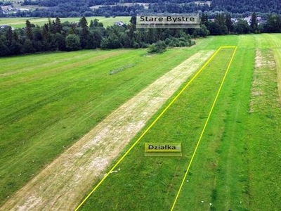 32,52 ara - jedna z 3 działek w Starem Bystrem