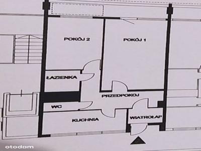 Rozkładowe 2 pokoje, osobna kuchnia,