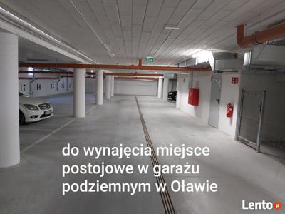 do wynajęcia w Oławie miejsce postojowe w garażu podziemnym