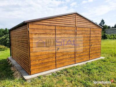 GARAŻ BLASZANY 6m x 5m dwuspadowy blaszak LUX93 6x5 LUXSTAL