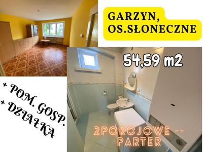 GARZYN, 2-pokojowe, parter + pom. gosp. + działka