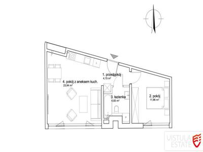 Mieszkanie 44,88 m2 w nowoczesnym budynku