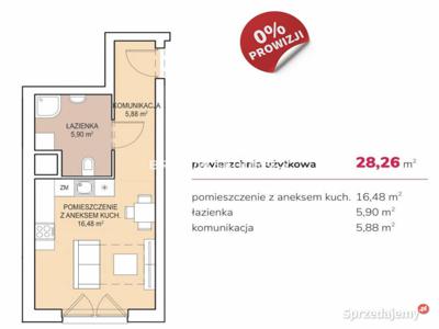 Mieszkanie Kraków 28.26m2 1 pokój