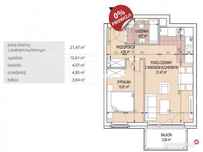 Sprzedaż mieszkania Kraków 41m2 2 pokoje