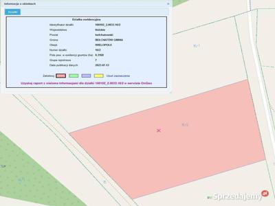 Sprzedam działkę w miejscowości Wielopole 16/2 gm. Bełchatów