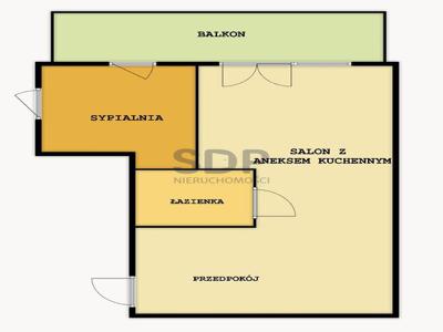 Mieszkanie na sprzedaż 2 pokoje Wrocław Stare Miasto, 43,35 m2, 4 piętro