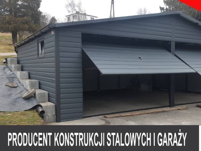 Garaż Blaszany Dwustanowiskowy - GRAFIT - Garaże - Romstal A18v1