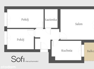 Samo Centrum! 3-pokojowe - Balkon, Pełny rozkład