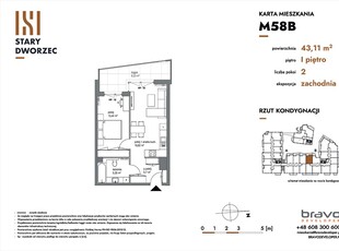 Nowe mieszkanie dwupokojowe(NrM 58B)