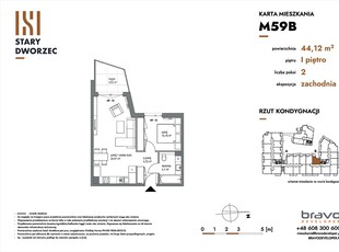 Nowe mieszkanie dwupokojowe(NrM 59B)