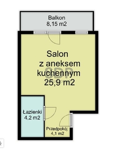 Mieszkanie na sprzedaż 1 pokój Wrocław Śródmieście, 34,20 m2, 17 piętro