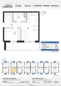 Przy LESIE 42,71m² +BALKON 11,77m² +m. parkingowe