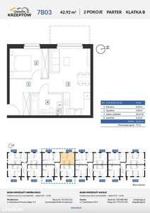 Przy LESIE 42,92m² +OGRÓD 75m² +m. parkingowe