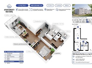 Mieszkania o powierzchni 56,81 m2 (GOTOWE)