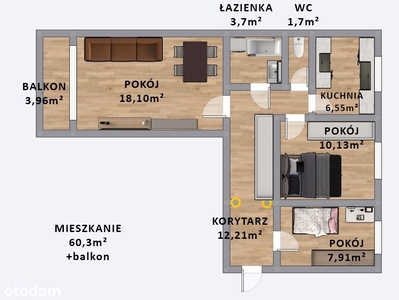 3-pokojowe mieszkanie z potencjałem Stare Gliwice
