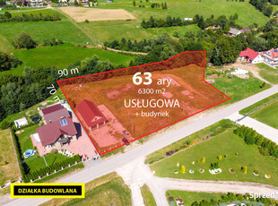 Działka usługowa pod halę 64 ary, uzbrojona z budynkiem 140m2