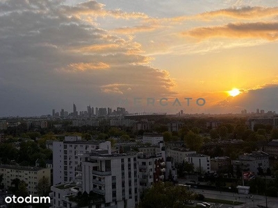 3 pokoje, Majdańska 3, panorama Warszawy.