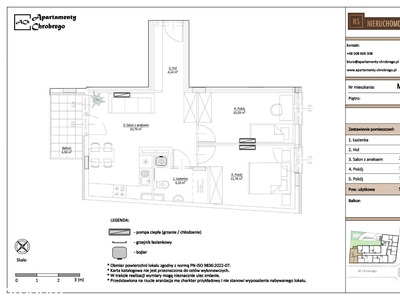 3-pokojowe mieszkanie 51,42m2 + balkon M22