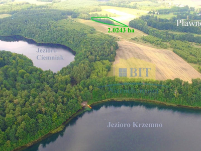 Działka 2,0243 ha, Pławno nad Jeziorem Krzemno