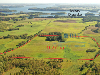 Działka budowlana 9.27ha w okolicy jeziora Drawsko