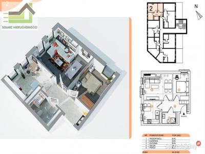 Ogłoszenie mieszkanie Jaworzno 45.29m2 2 pokoje